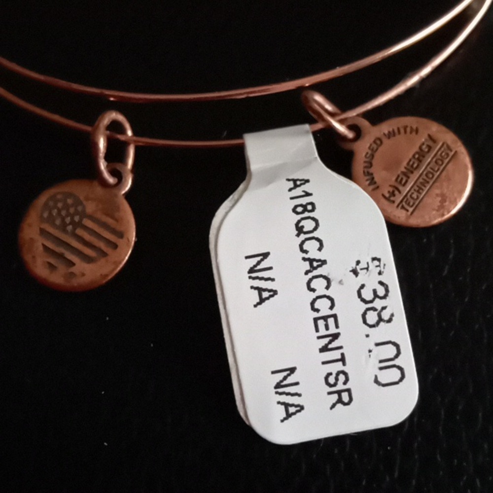 ALEX AND ANI CLEAR SWAROVSKI CRYSTAL AND ROSE GOLD TONED WIRE AND BEADS - Picture 3 of 5